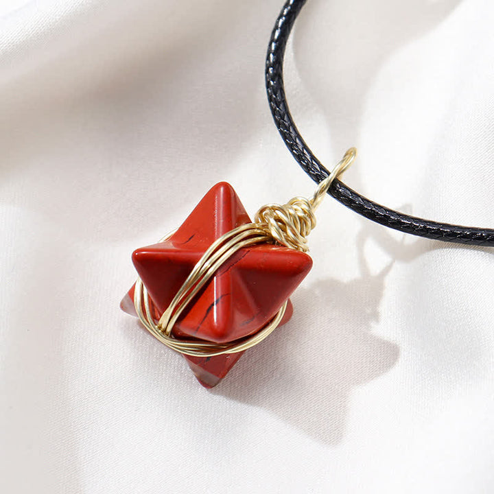 VEHÍCULO DE LUZ DIVINA - Collar Merkaba de Cristal 