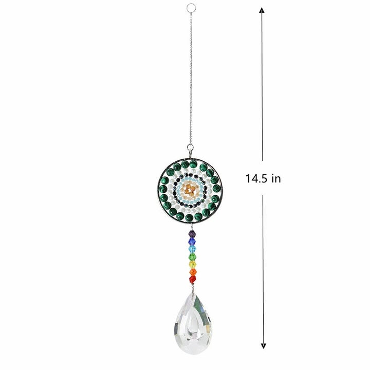 Atrapasol de cristal de Olivenorma, carillón de viento para chakras hecho a mano 