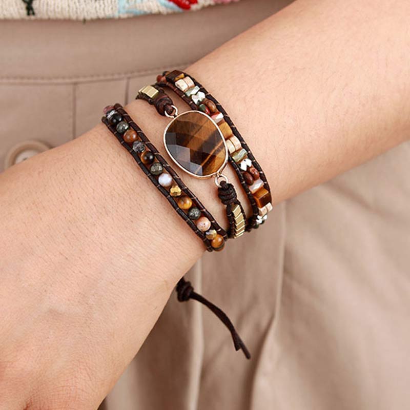 Pulsera de ojo de tigre de Olivenorma