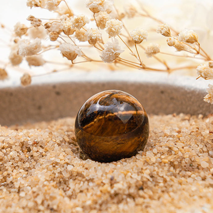 Esfera de cristal protectora de ojo de tigre de Olivenorma