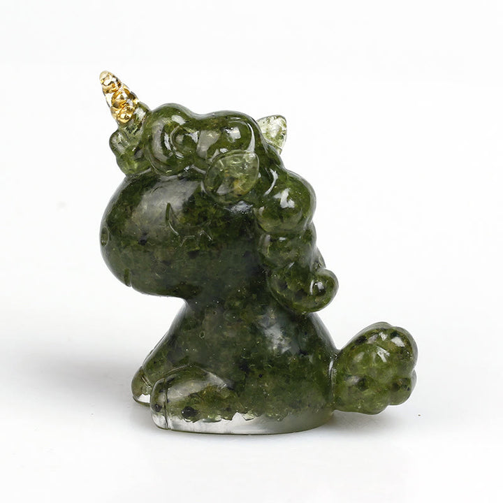 Decoración con piedras preciosas de unicornio de cristal de Olivenorma