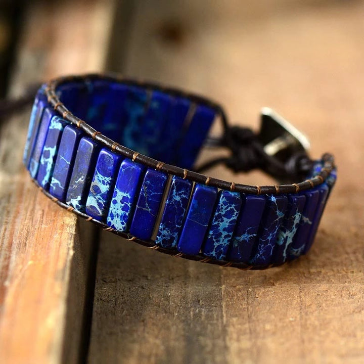Pulsera energética de chakras con piedra del emperador Olivenorma 