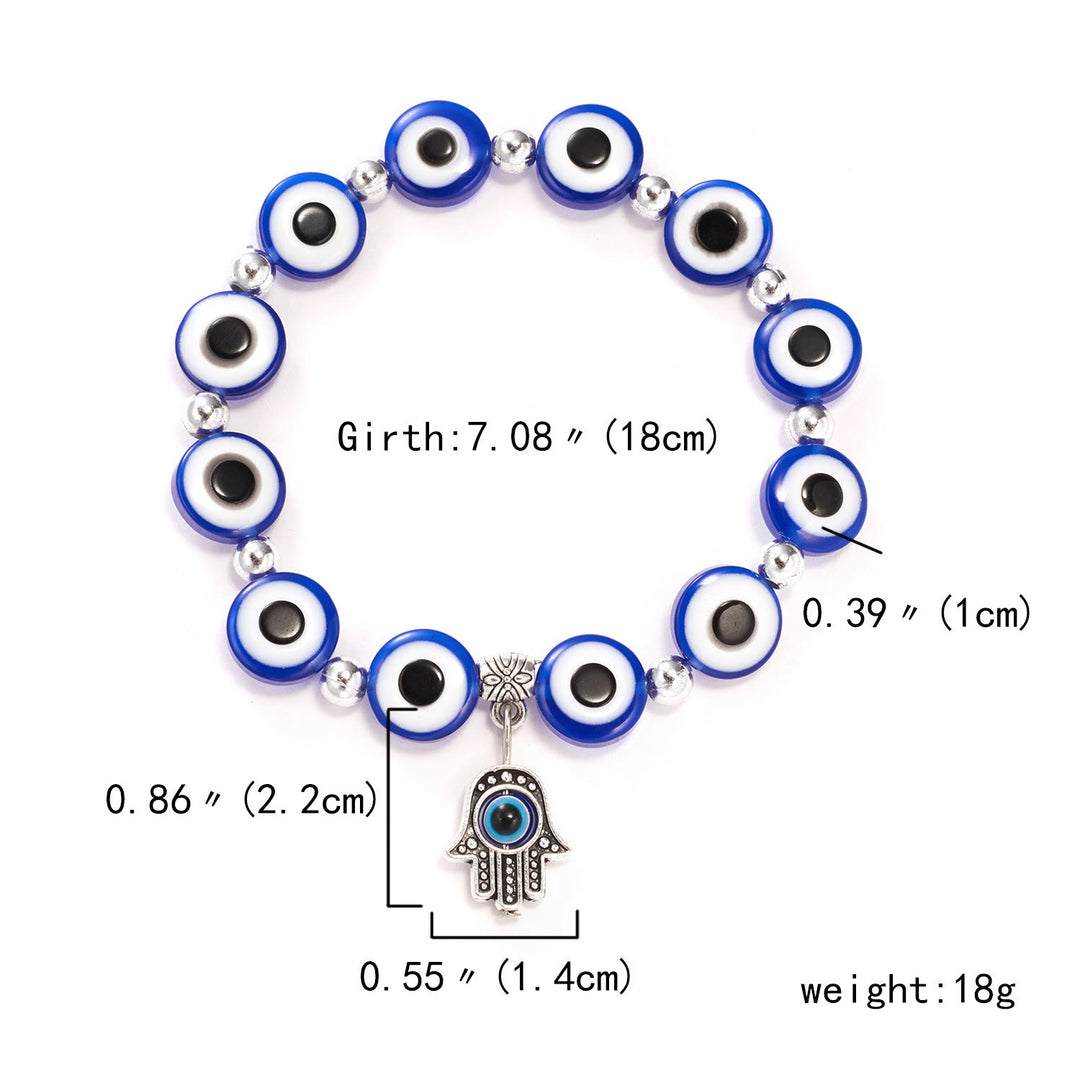 Pulsera de circón epoxi con colgante de ojo turco y ojo malvado de Olivenorma