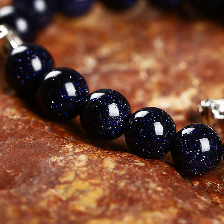 Pulsera con simbolo de cruz de piedra natural