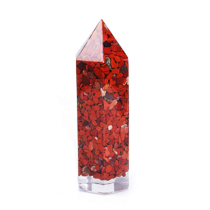 Decoración de protección de chakras con cristales naturales. 