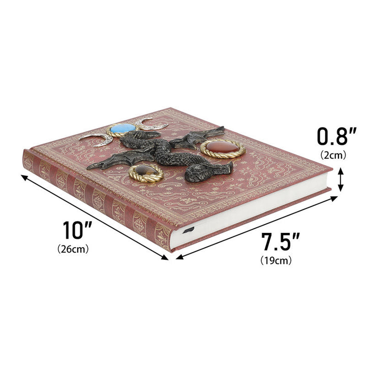 Libreta decorativa con dragón volador de piedra de cristal de Olivenorma