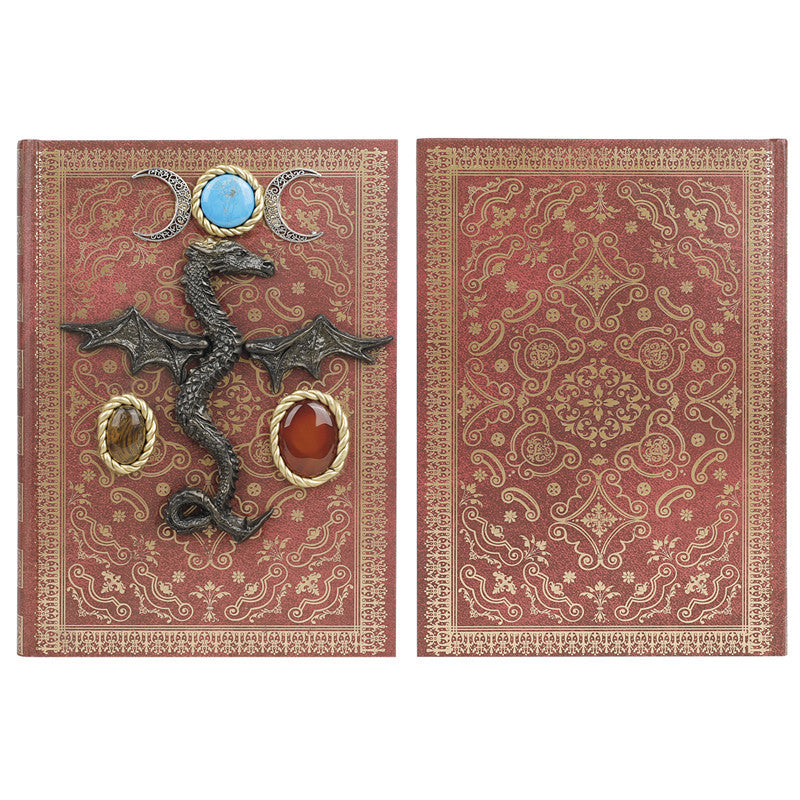 Libreta decorativa con dragón volador de piedra de cristal de Olivenorma