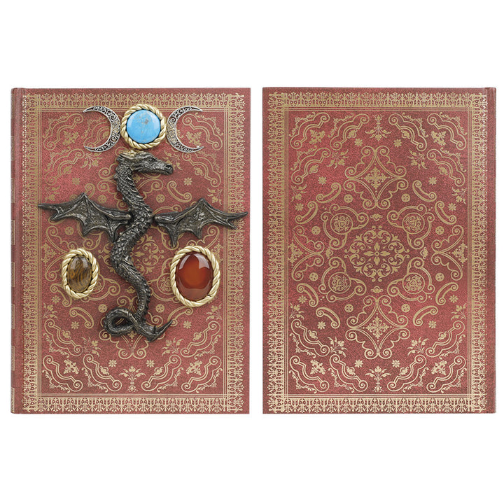Libreta decorativa con dragón volador de piedra de cristal de Olivenorma