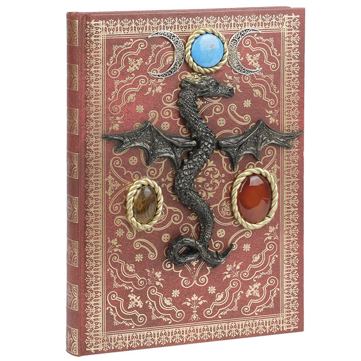 Libreta decorativa con dragón volador de piedra de cristal de Olivenorma