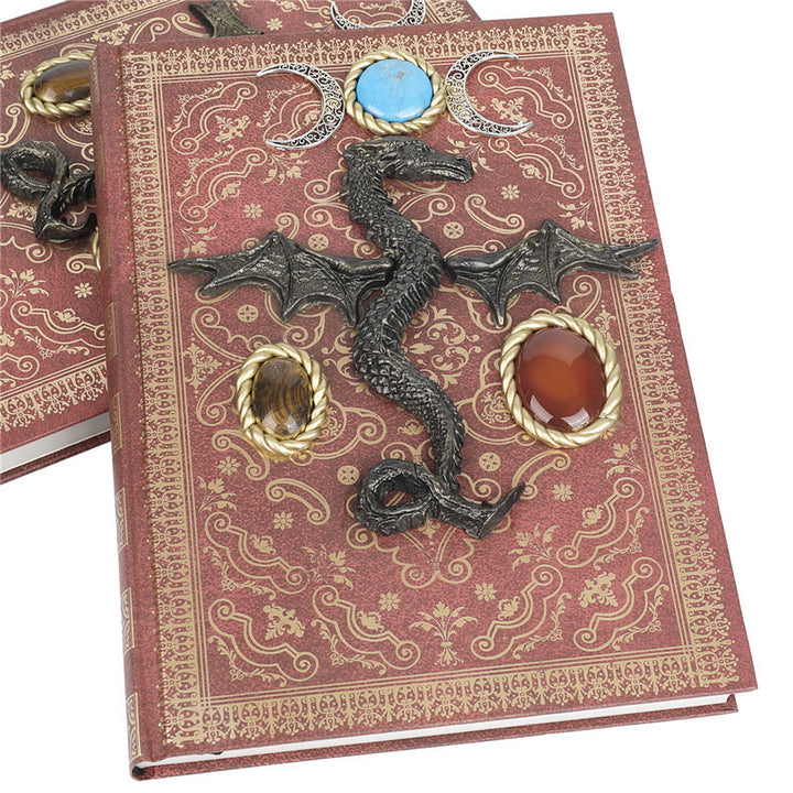 Libreta decorativa con dragón volador de piedra de cristal de Olivenorma