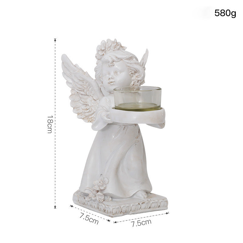 Adornos de escritorio con forma de ángel de resina de Olivenorma