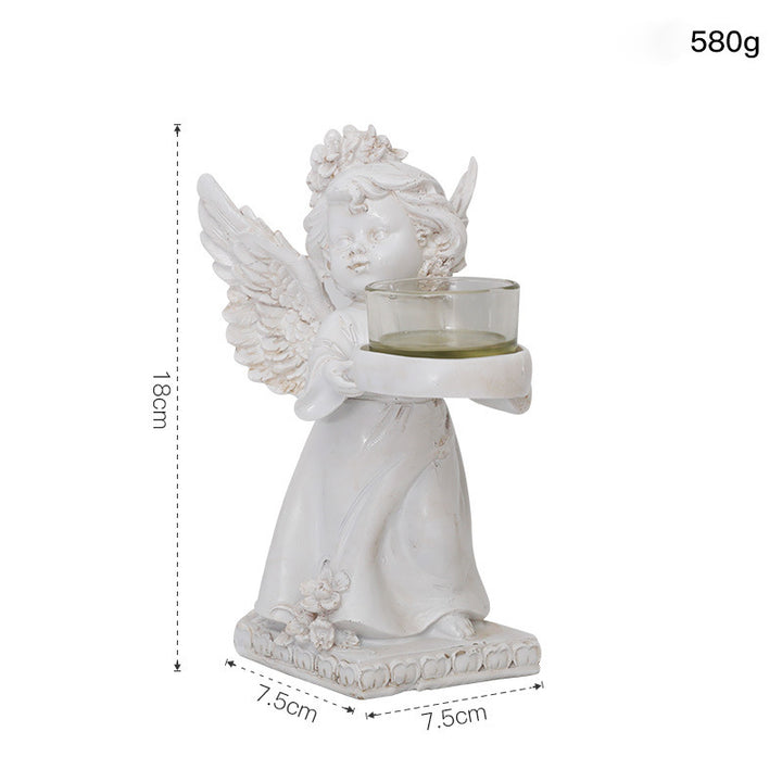 Adornos de escritorio con forma de ángel de resina de Olivenorma