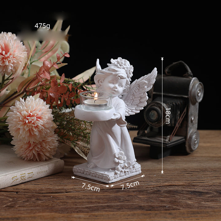 Adornos de escritorio con forma de ángel de resina de Olivenorma