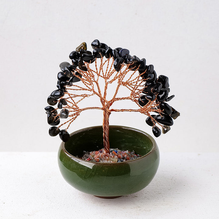 Piedra preciosa de cristal de grava Olivenorma para decoración del hogar, árbol de Feng Shui
