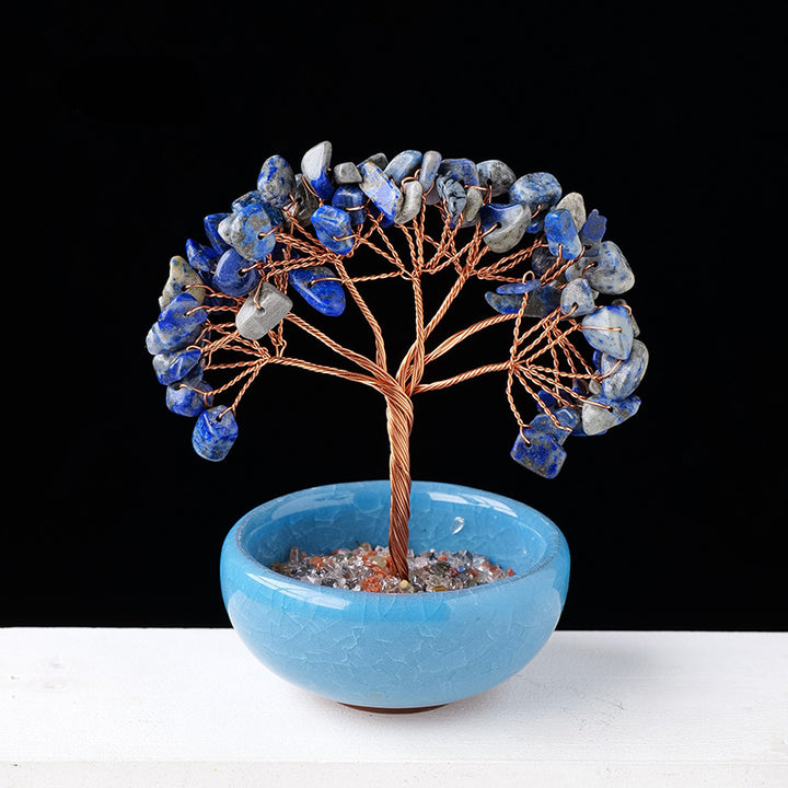 Piedra preciosa de cristal de grava Olivenorma para decoración del hogar, árbol de Feng Shui
