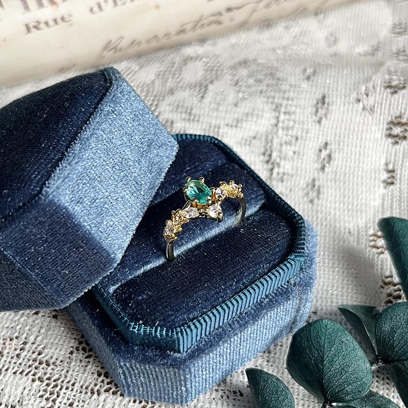 Anillo curativo de turmalina de Paraíba "Corona de Chamuel" de Olivenorma
