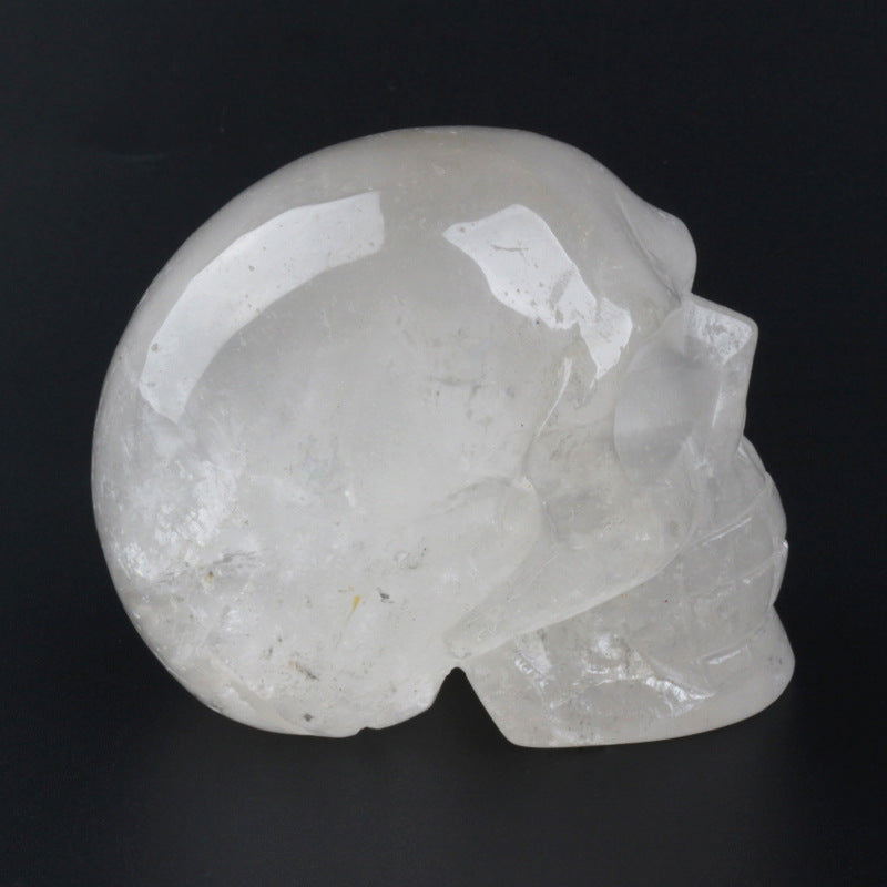 Decoración de calavera de cristal de cuarzo transparente de Olivenorma