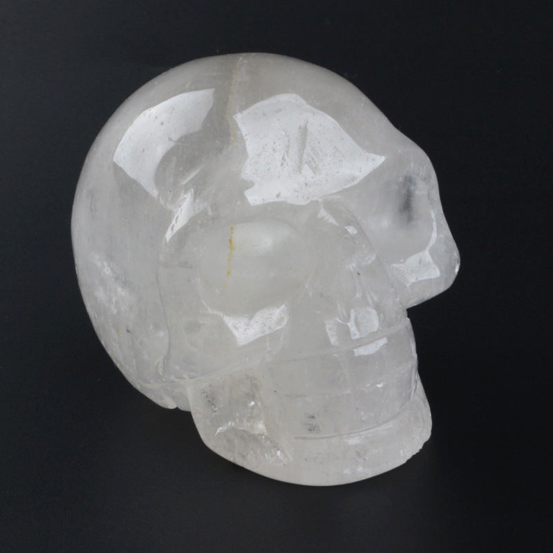 Decoración de calavera de cristal de cuarzo transparente de Olivenorma