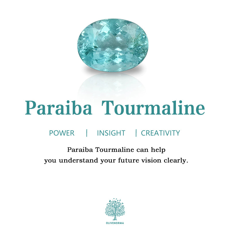 Anillo curativo de turmalina de Paraíba "Corona de Chamuel" de Olivenorma
