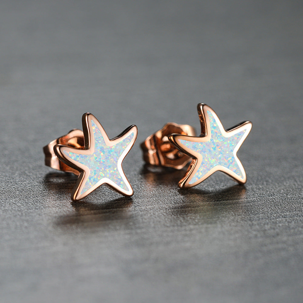 Pendientes de estrella de mar con ópalo azul de Olivenorma - image 20