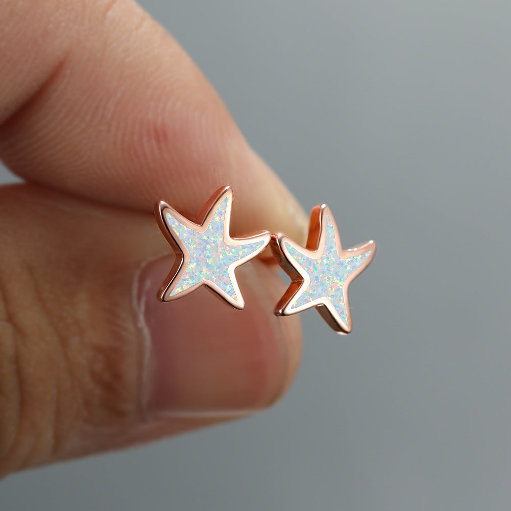 Pendientes de estrella de mar con ópalo azul de Olivenorma - image 19
