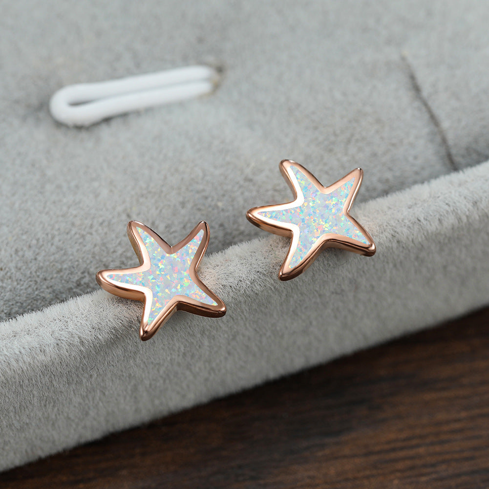 Pendientes de estrella de mar con ópalo azul de Olivenorma - image 21