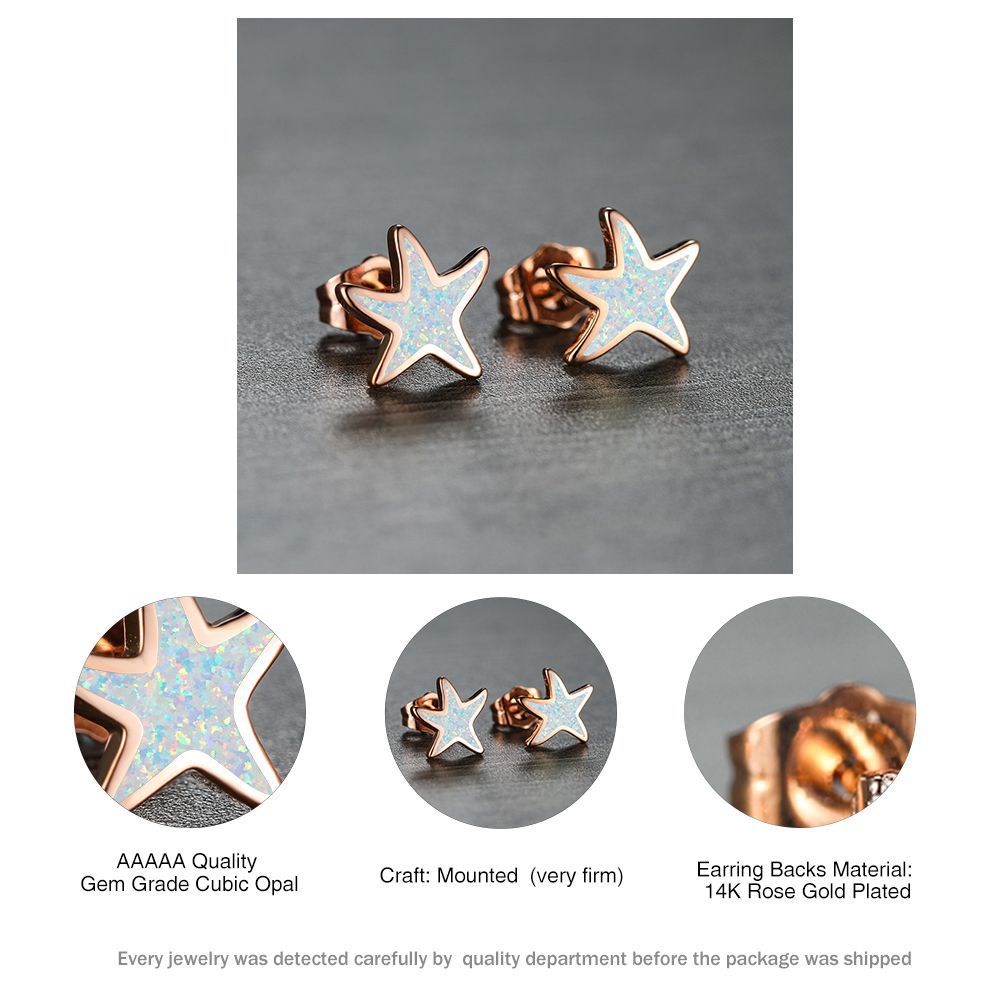 Pendientes de estrella de mar con ópalo azul de Olivenorma - image 23