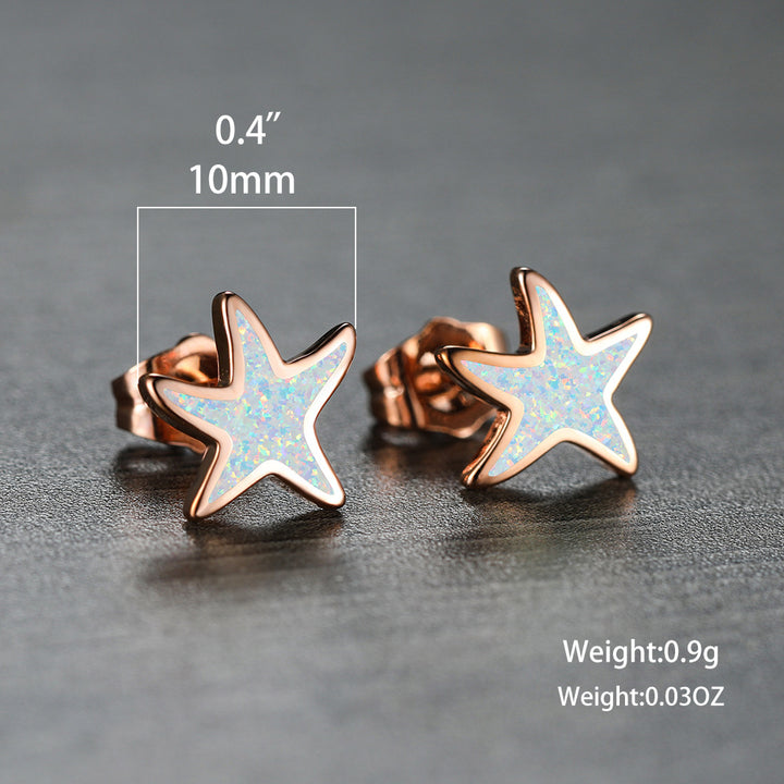 Pendientes de estrella de mar con ópalo azul de Olivenorma - image 22
