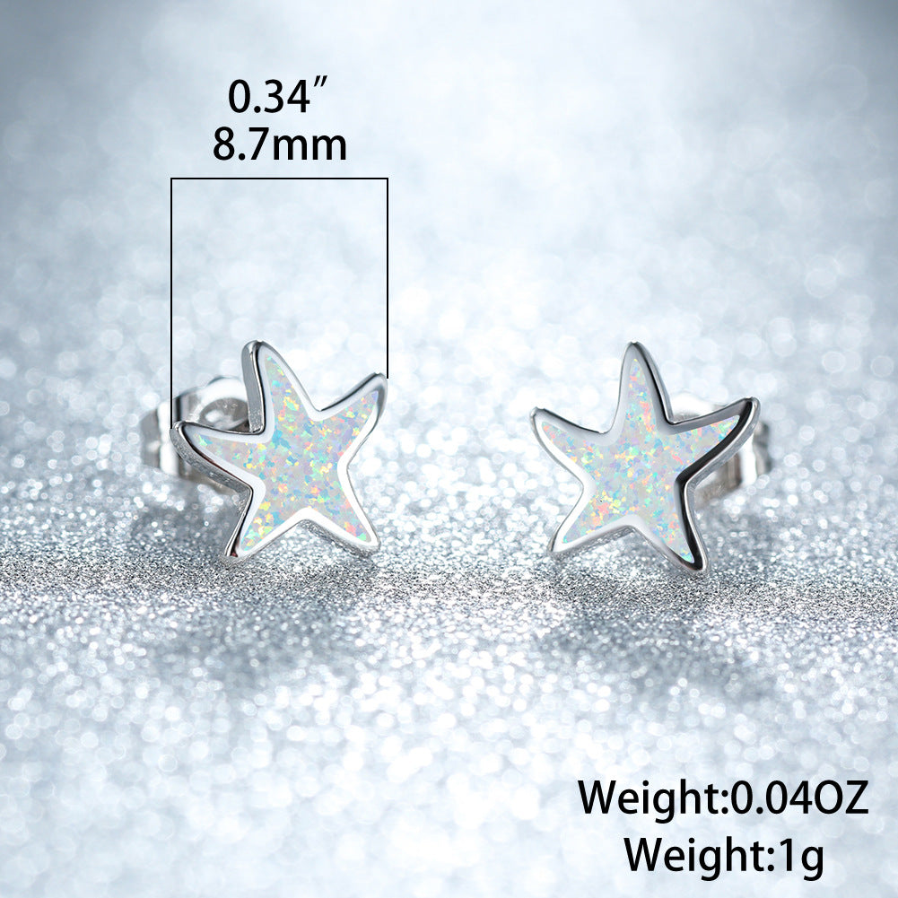 Pendientes de estrella de mar con ópalo azul de Olivenorma - image 16