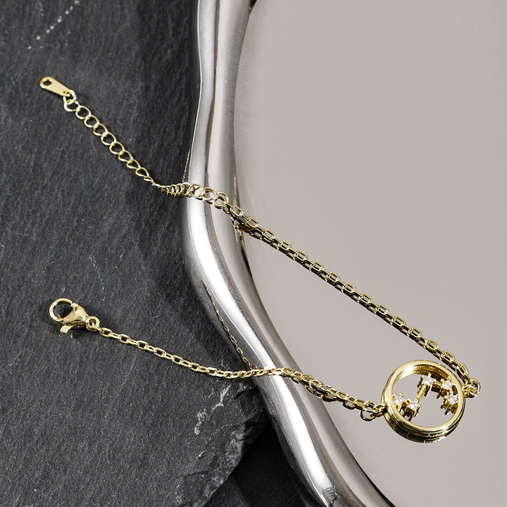 Pulsera de astrología del zodiaco con circonita blanca de Olivenorma
