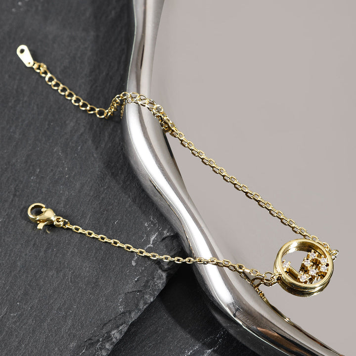 Pulsera de astrología del zodiaco con circonita blanca de Olivenorma