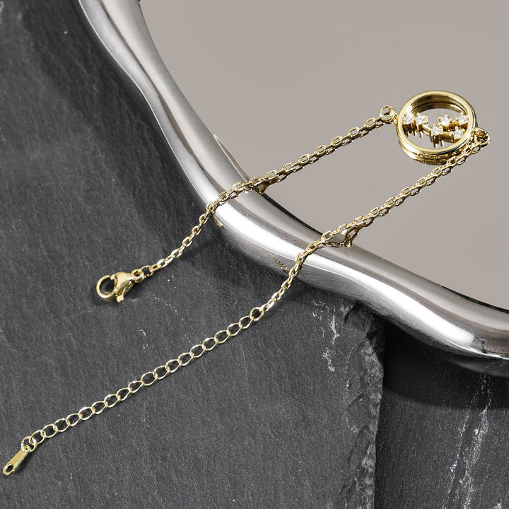 Pulsera de astrología del zodiaco con circonita blanca de Olivenorma