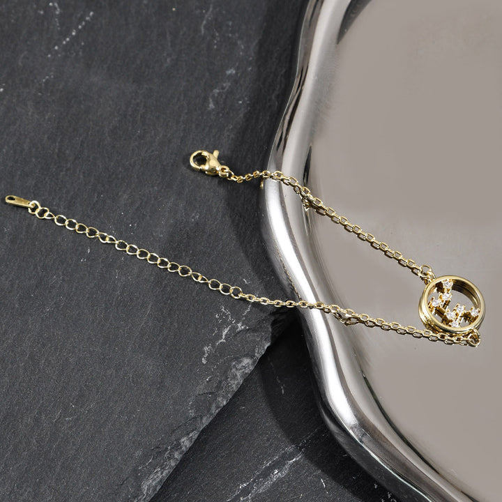 Pulsera de astrología del zodiaco con circonita blanca de Olivenorma