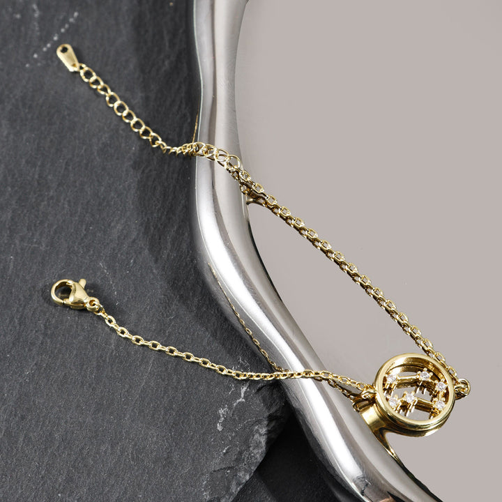 Pulsera de astrología del zodiaco con circonita blanca de Olivenorma