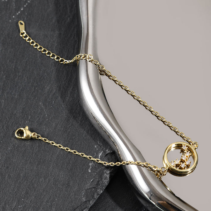 Pulsera de astrología del zodiaco con circonita blanca de Olivenorma