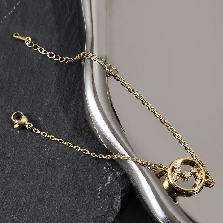 Pulsera de astrología del zodiaco con circonita blanca de Olivenorma