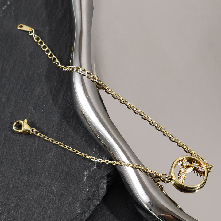 Pulsera de astrología del zodiaco con circonita blanca de Olivenorma