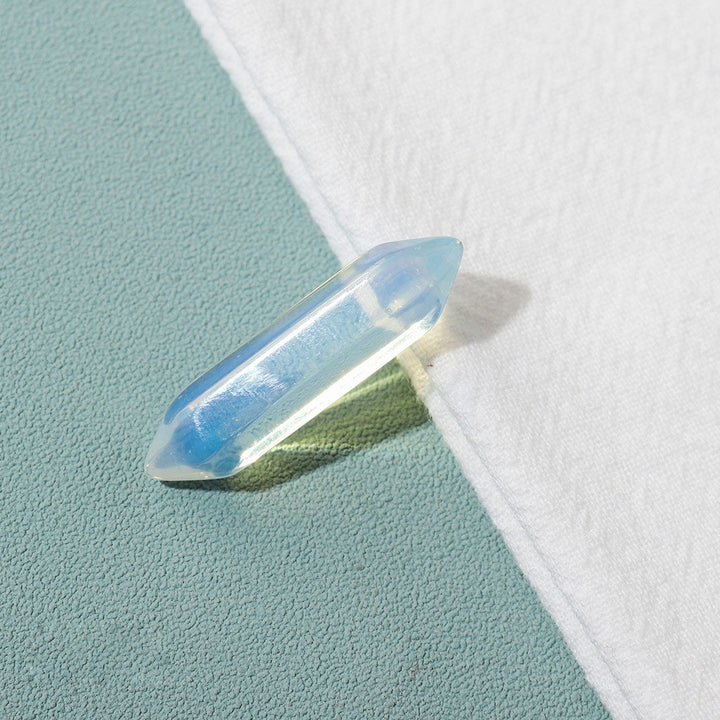 Piedras preciosas decorativas para chakras con columna de doble punta de cristal natural de Olivenorma