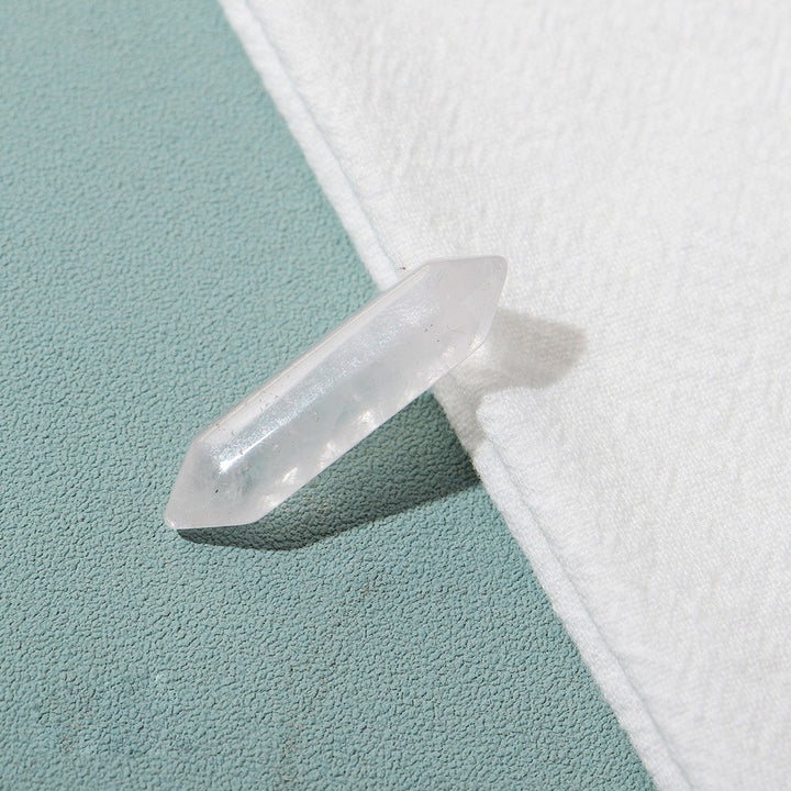 Piedras preciosas decorativas para chakras con columna de doble punta de cristal natural de Olivenorma