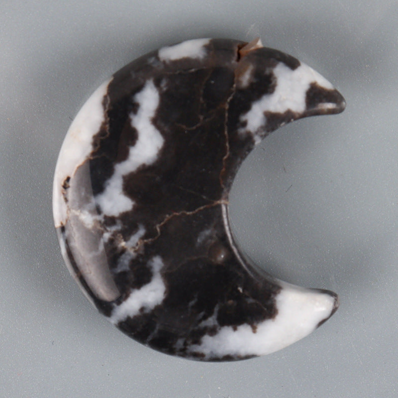 Juego de 3 piezas de piedras naturales con forma de luna pequeña de Olivenorma para decoración de piedras preciosas