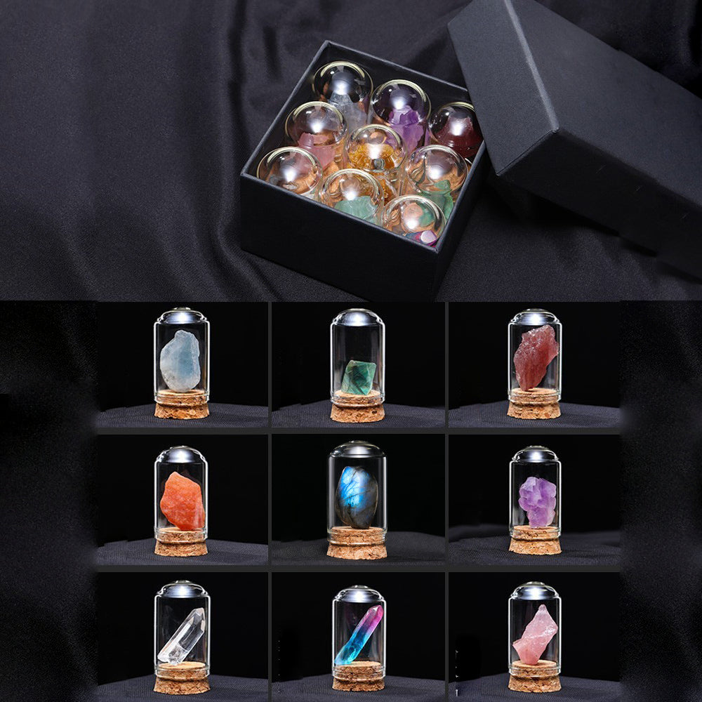 Adornos de muestra de mineral de cristal natural de Olivenorma 