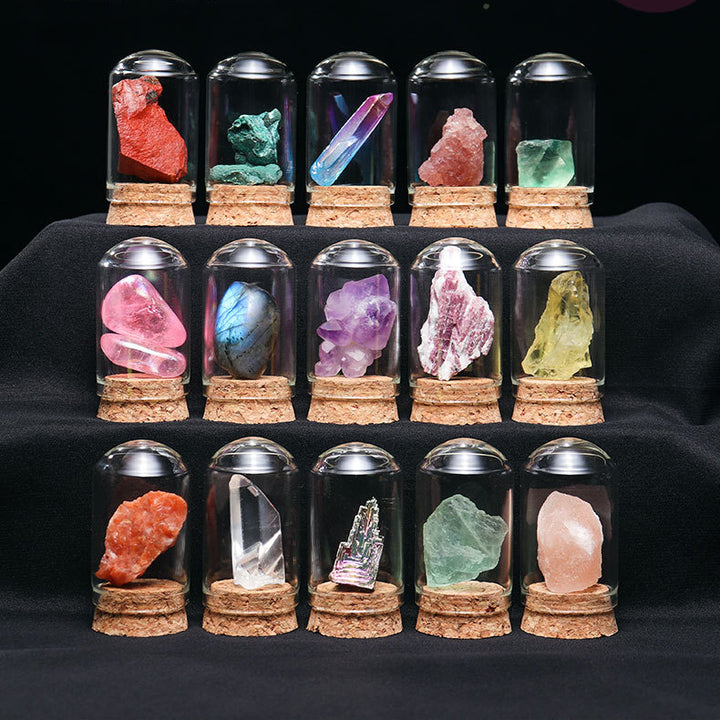 Adornos de muestra de mineral de cristal natural de Olivenorma 
