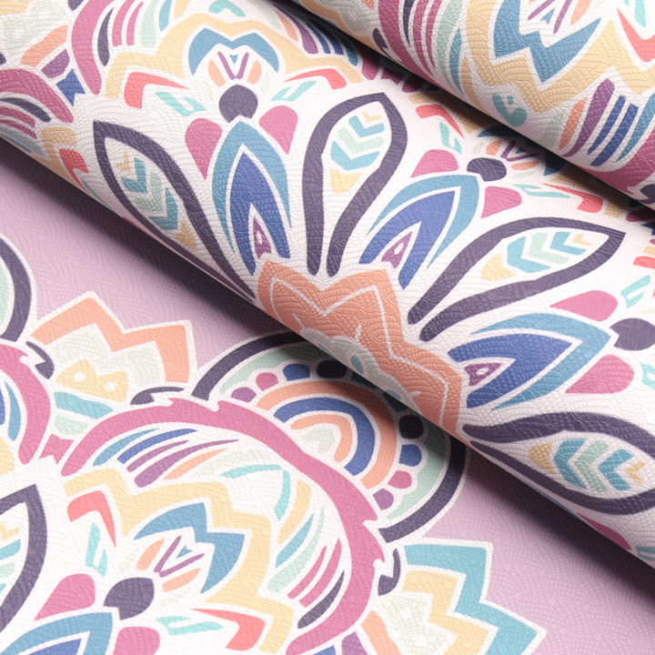 Esterilla de yoga de 8 mm con estampado de mandala de TPE respetuosa con el medio ambiente de Olivenorma