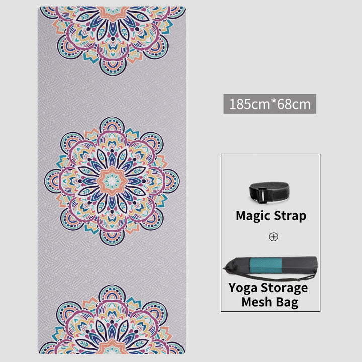 Esterilla de yoga de 8 mm con estampado de mandala de TPE respetuosa con el medio ambiente de Olivenorma