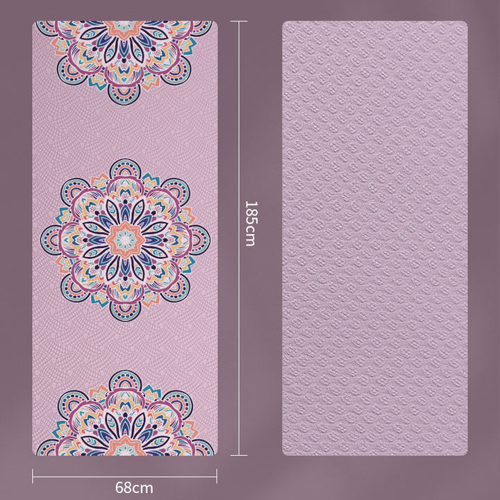 Esterilla de yoga de 8 mm con estampado de mandala de TPE respetuosa con el medio ambiente de Olivenorma