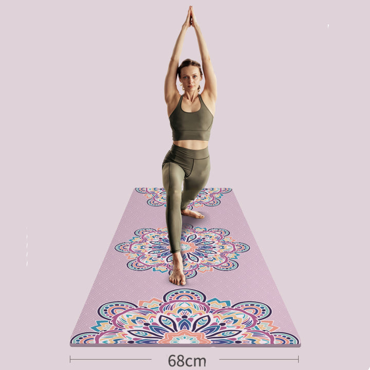 Esterilla de yoga de 8 mm con estampado de mandala de TPE respetuosa con el medio ambiente de Olivenorma