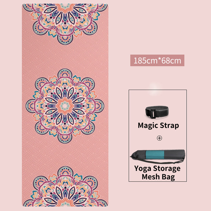 Esterilla de yoga de 8 mm con estampado de mandala de TPE respetuosa con el medio ambiente de Olivenorma