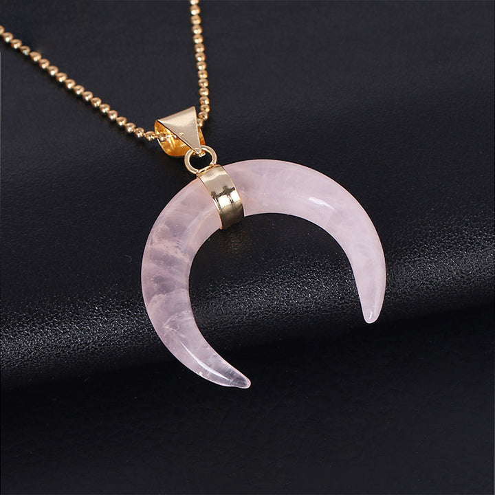 Collar de luna creciente con piedras preciosas de Olivenorma