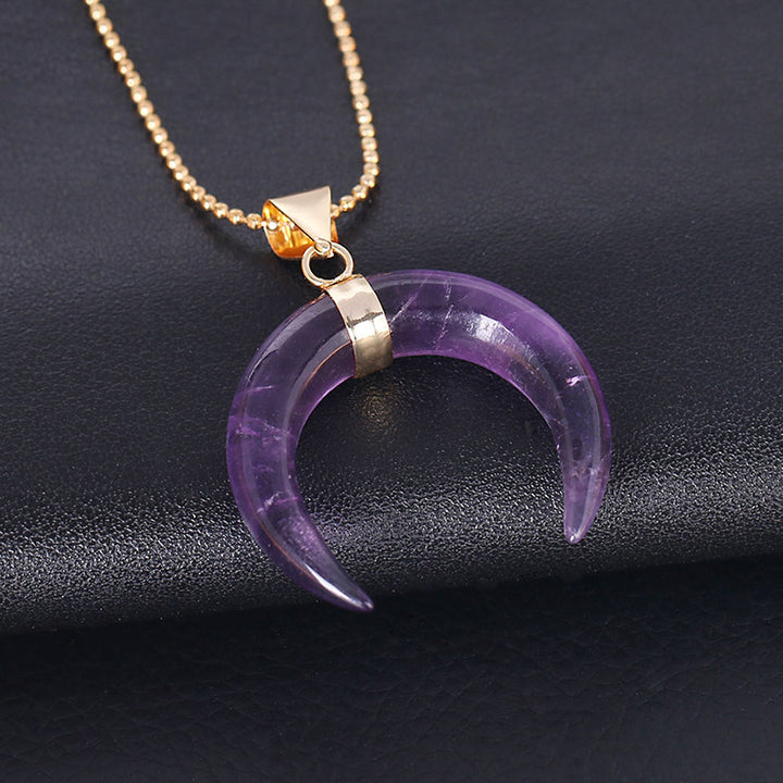 Collar de luna creciente con piedras preciosas de Olivenorma
