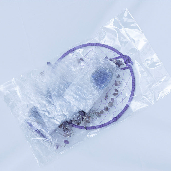 Atrapasueños con forma de amatista y ágata morada de Olivenorma